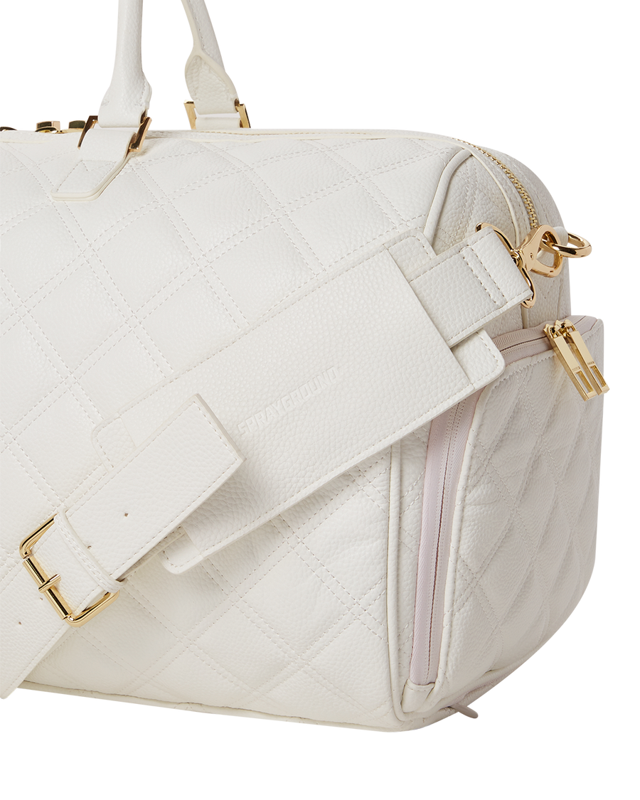 SPRAYGROUND® DUFFLE RIVIERA LE BLANC GOLD CHAIN SHARK DUFFLE