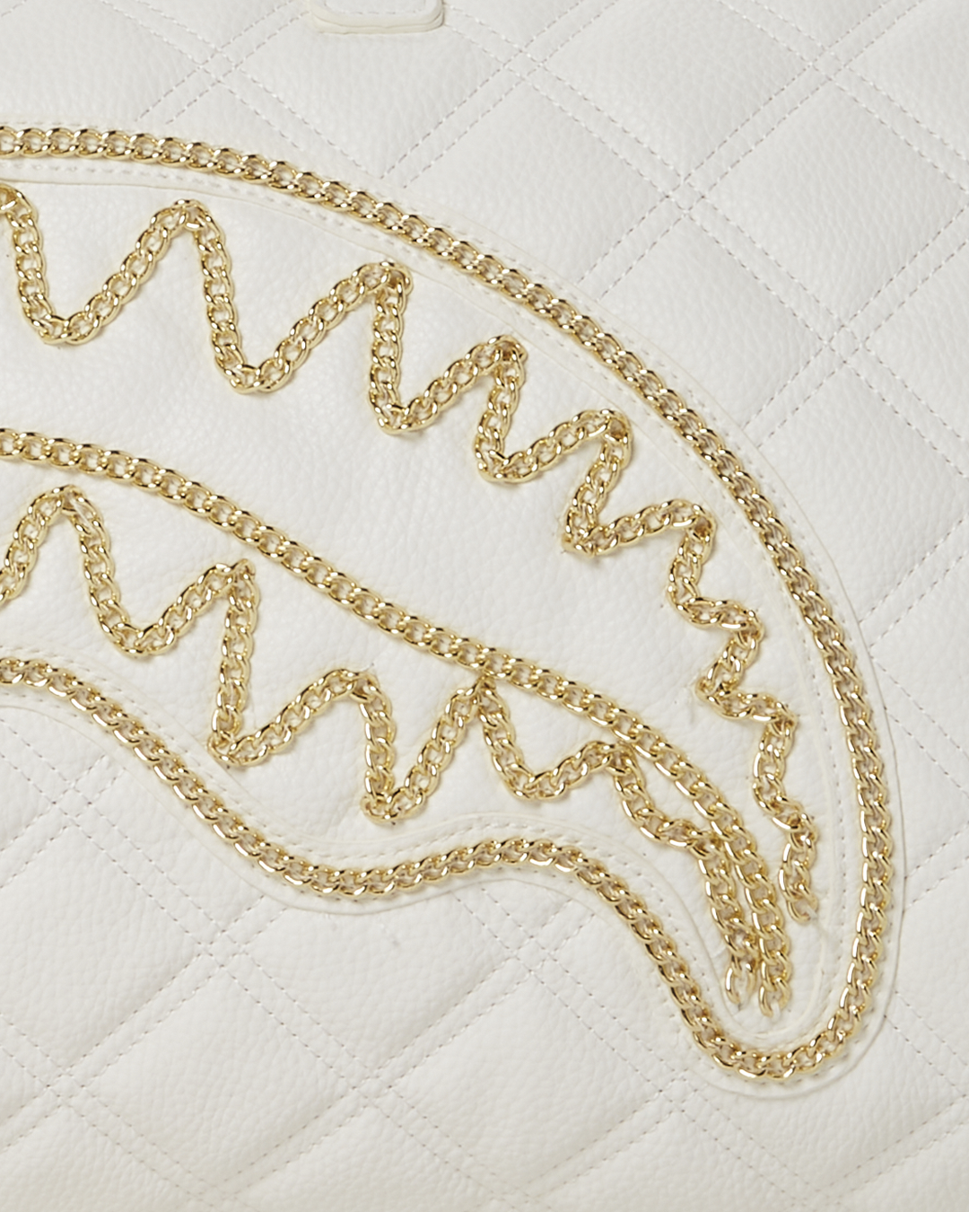 SPRAYGROUND® DUFFLE RIVIERA LE BLANC GOLD CHAIN SHARK DUFFLE