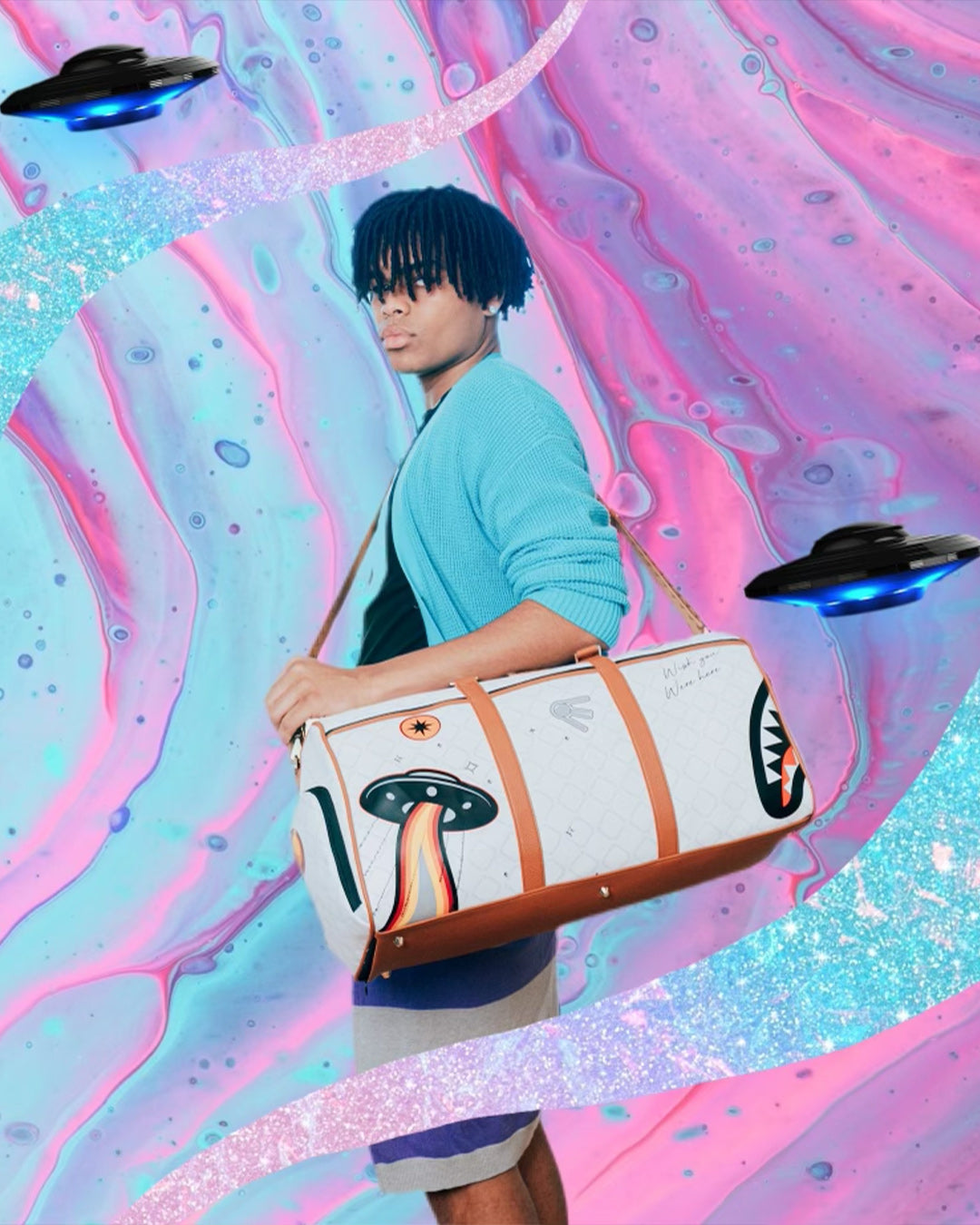 SPRAYGROUND® DUFFLE UFO EXTRA EXTRA TERRESTRIAL DUFFLE