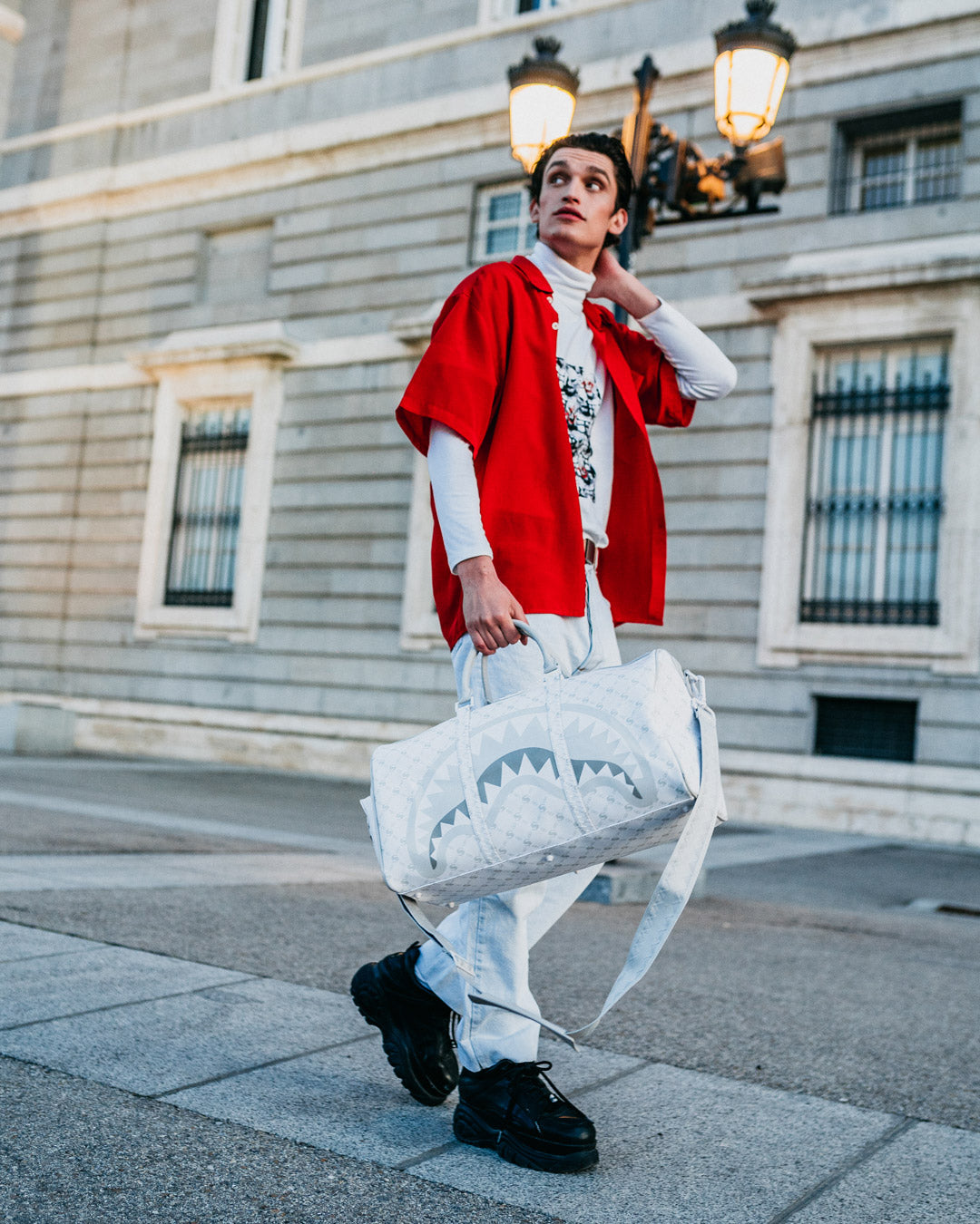 SPRAYGROUND® DUFFLE MONEYGRAM POWDER EMPEROR DUFFLE