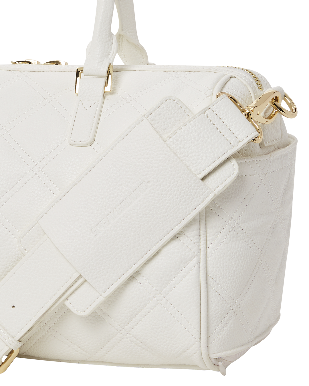 SPRAYGROUND® DUFFLE RIVIERA LE BLANC GOLD CHAIN SHARK MINI DUFFLE