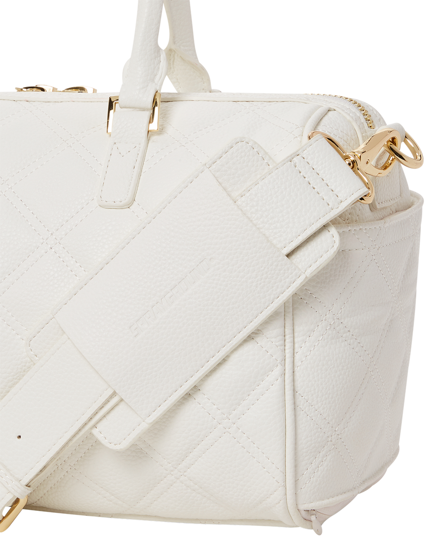 SPRAYGROUND® DUFFLE RIVIERA LE BLANC GOLD CHAIN SHARK MINI DUFFLE