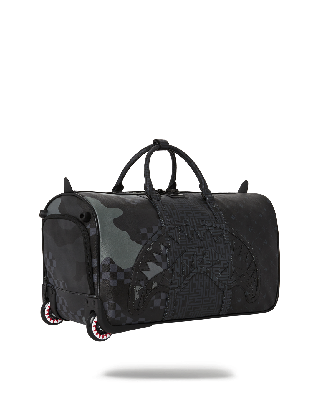 Buy Sprayground Money Rolled Black Duffle Bag at