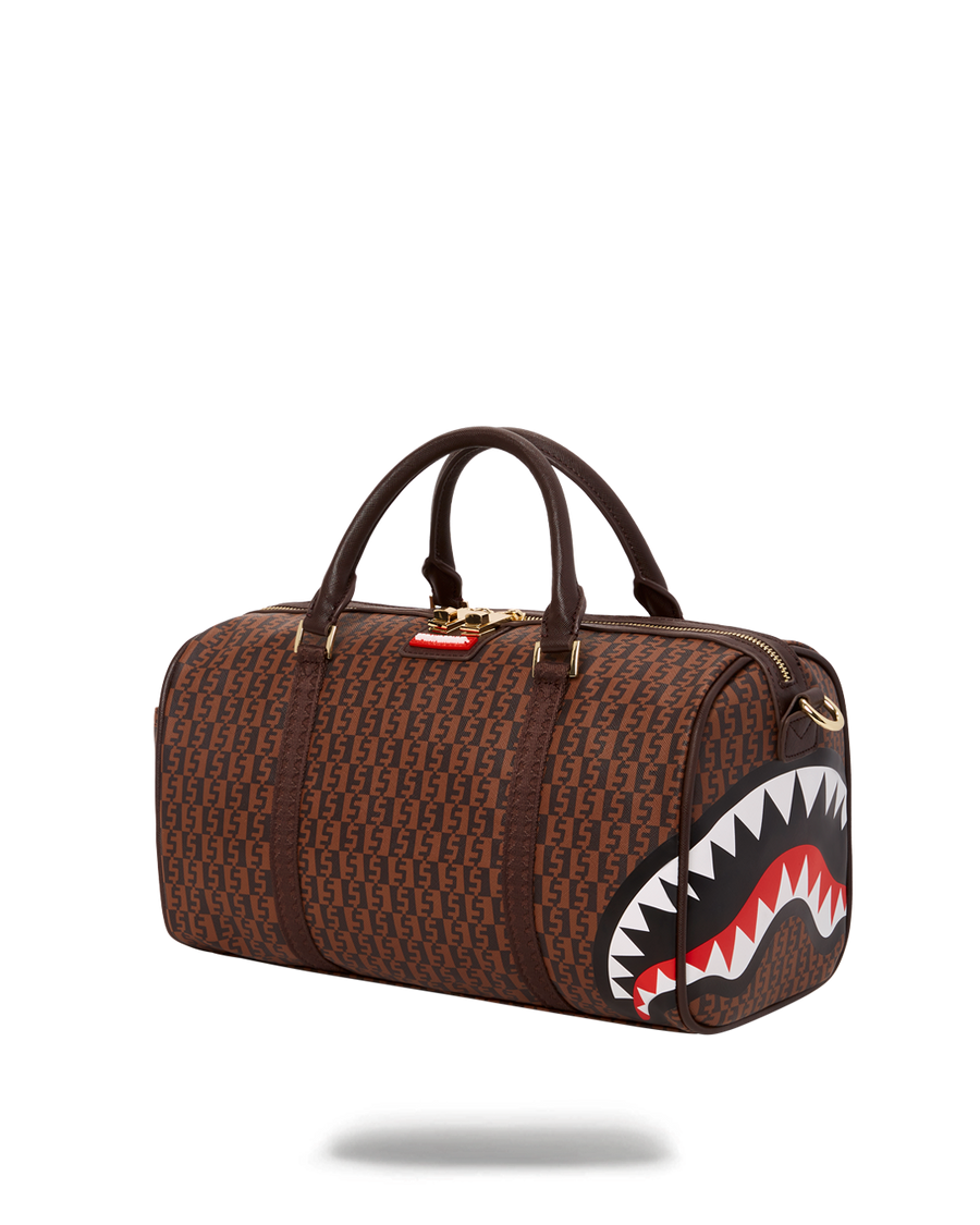 Sprayground Kid Money Checkered Duffle Bag - Brown