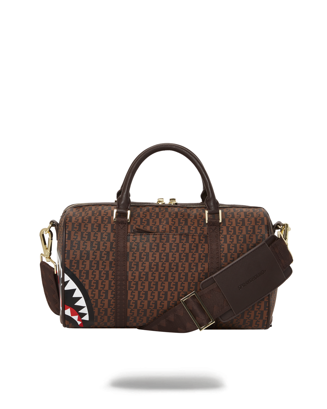 Sprayground Kid Money Checkered Duffle Bag - Brown