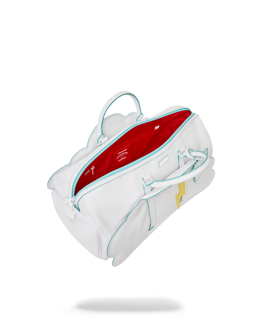 SPRAYGROUND® DUFFLE CLOUDY WITH A CHANCE OF SHARK DUFFLE