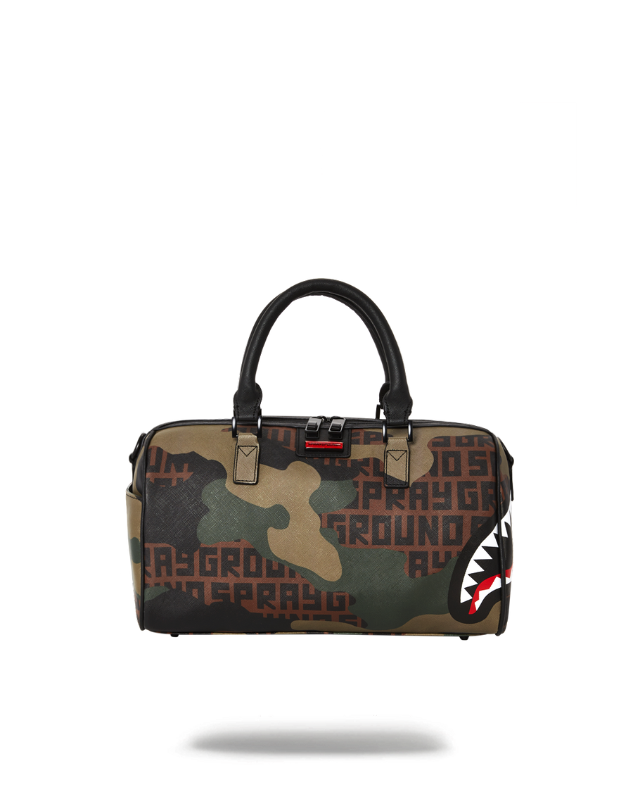 Sprayground Kid Money Checkered Duffle Bag - Brown