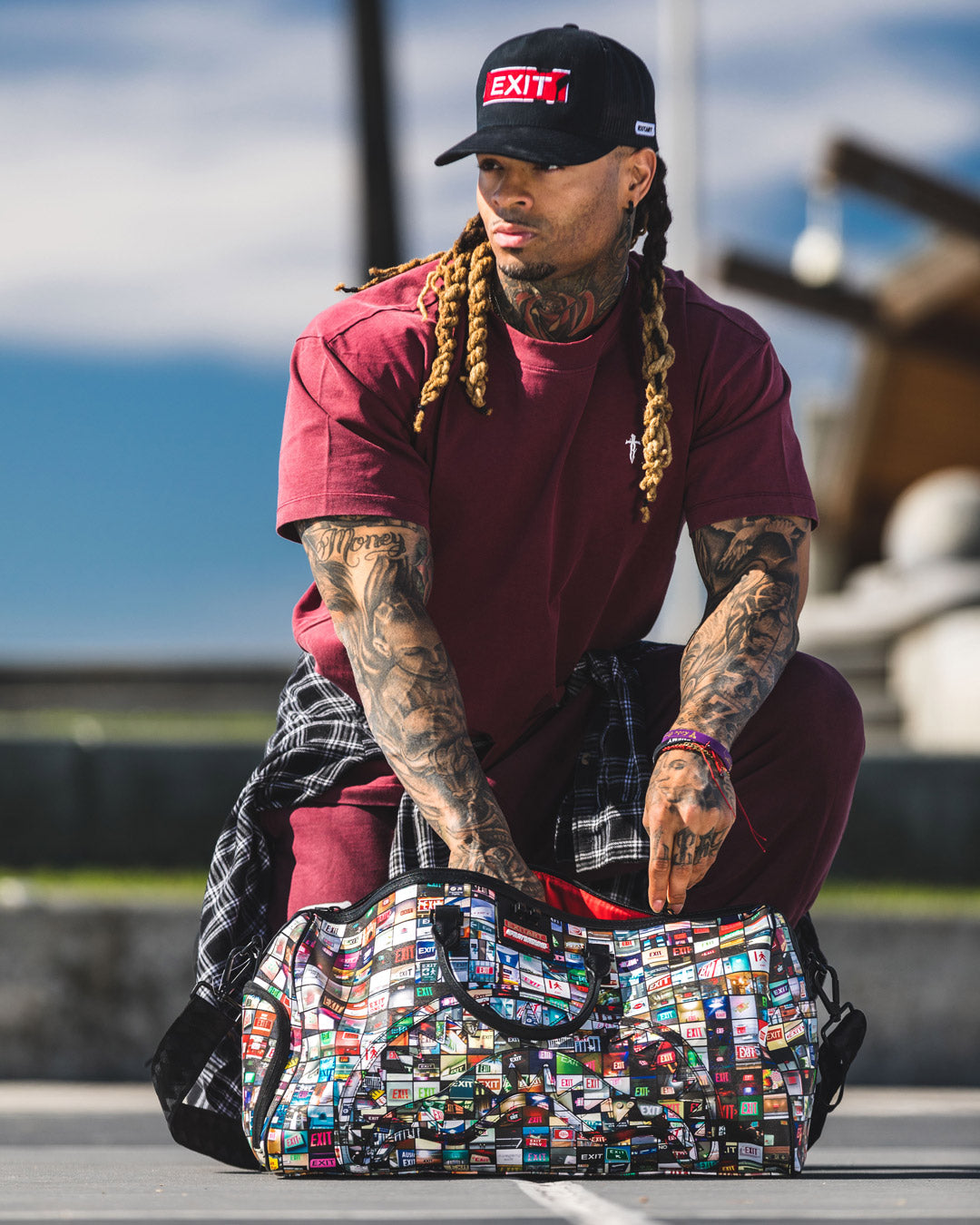 SPRAYGROUND® DUFFLE EXIT ART COLLAB DUFFLE