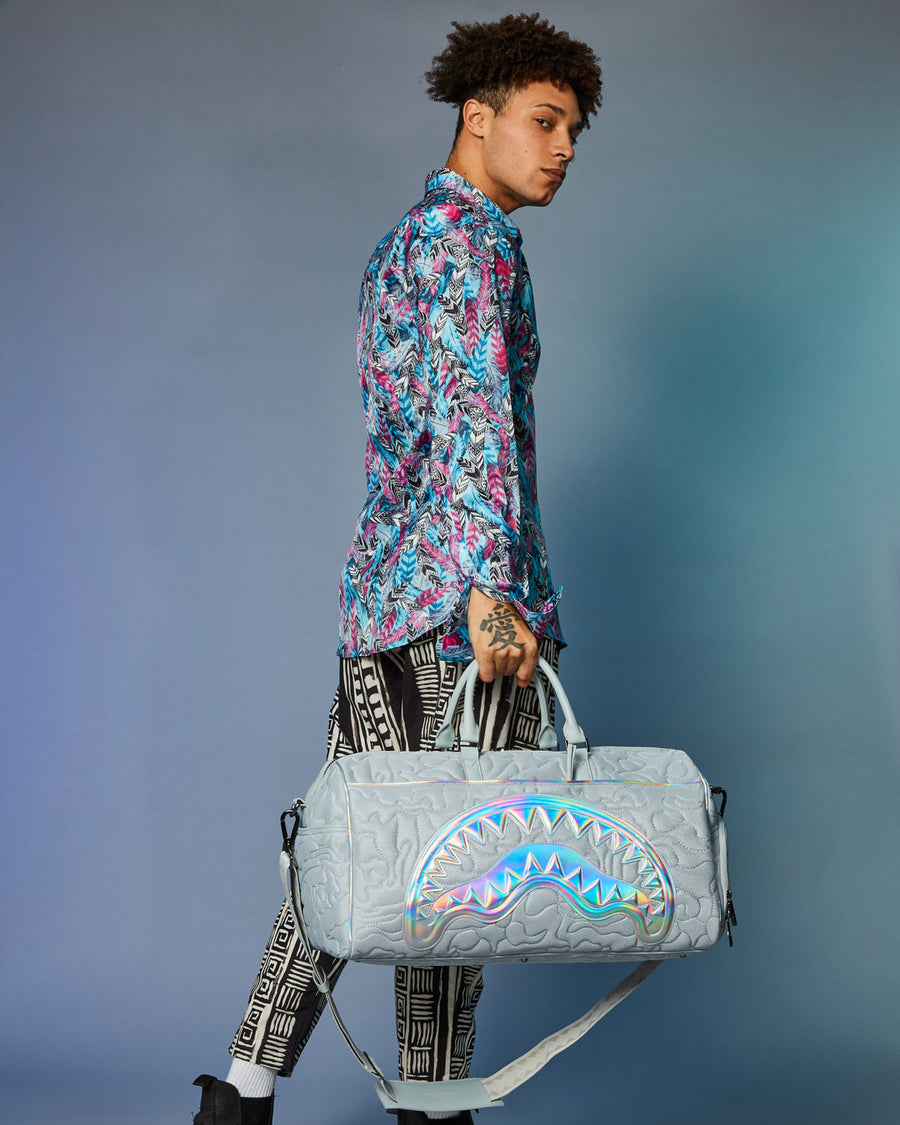 SPRAYGROUND® DUFFLE MIRASHAKU IRIDESCENT QUILT DUFFLE