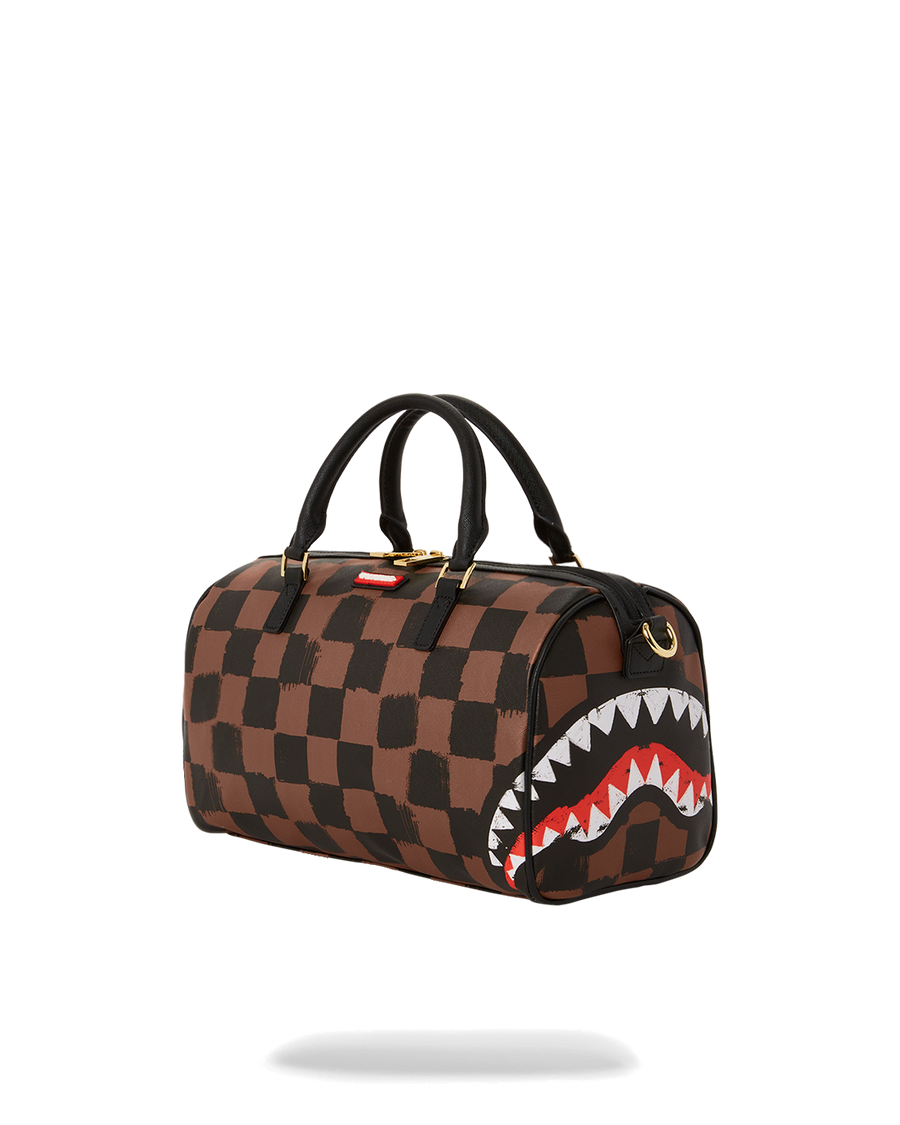 SPRAYGROUND SHARK IN PARIS WHITE DUFFLE TRAVEL BAG $ MONOGRAM WEEKEND TOP  HANDLE