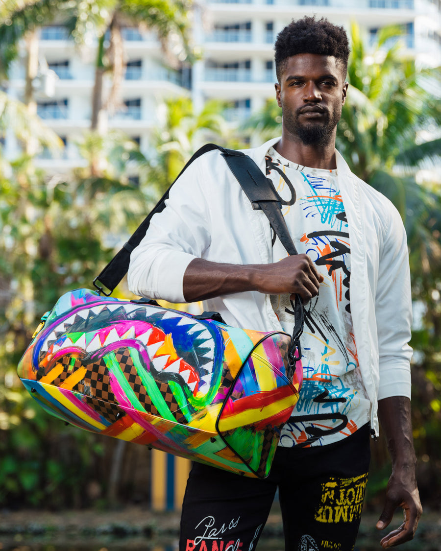 SPRAYGROUND® DUFFLE SHARKS IN PARIS CITY STREAKS DUFFLE