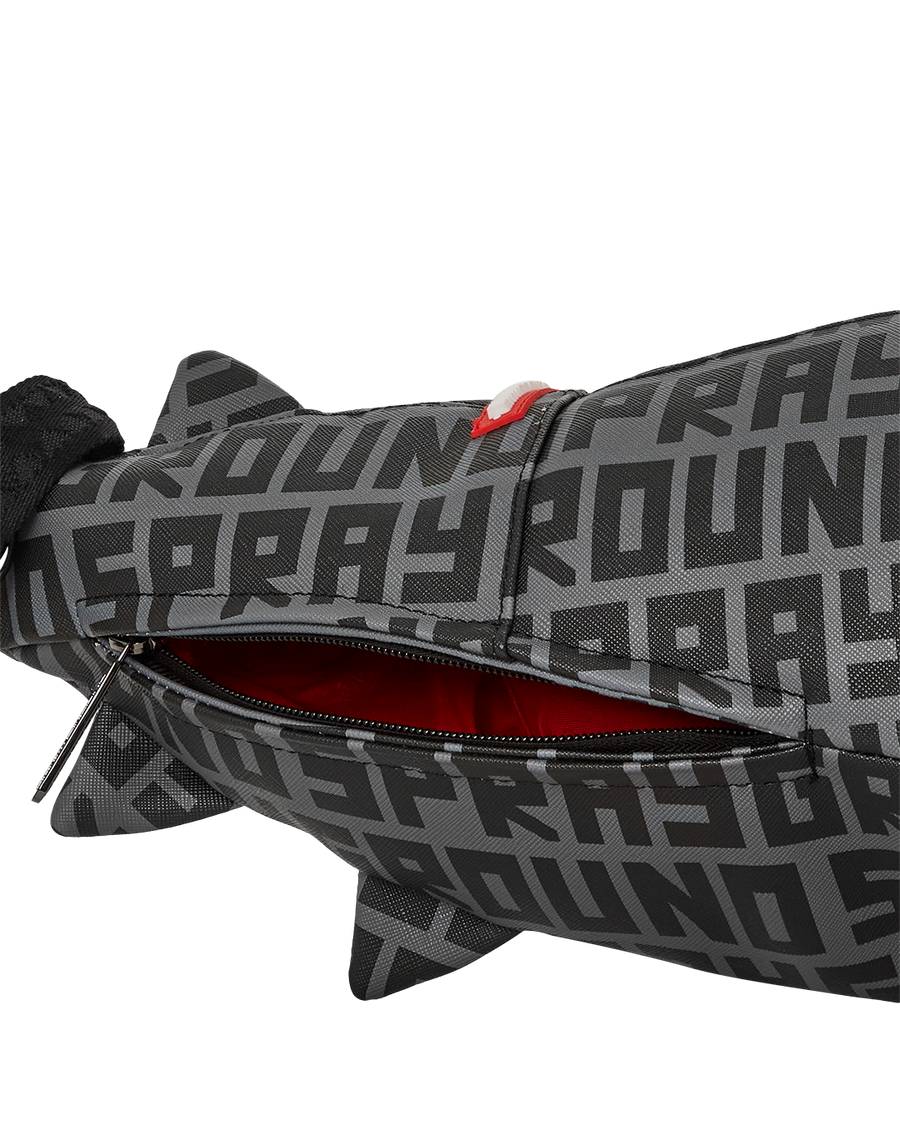 SPRAYGROUND® DUFFLE SHARKFINITY STEALTH PILOT SHARK SHAPE DUFFLE