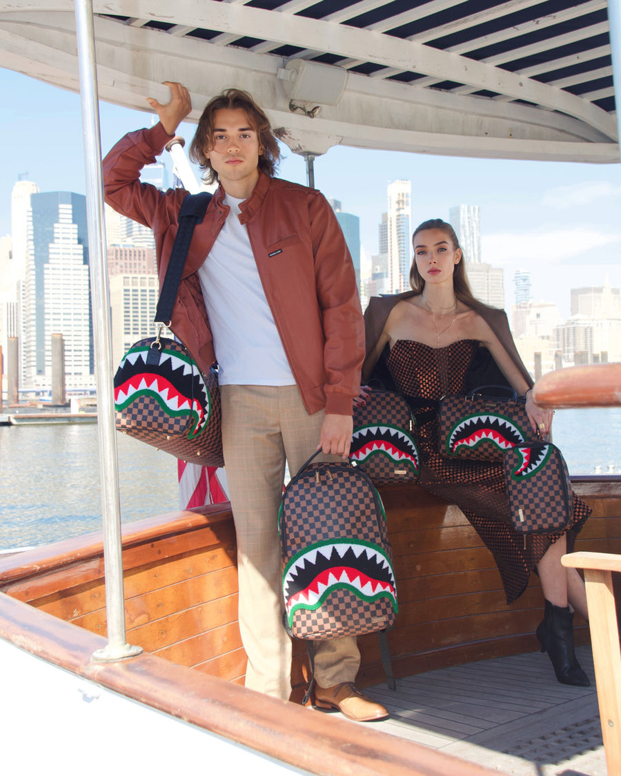 SPRAYGROUND® DUFFLE CHENILLE SHARKS IN PARIS MINI DUFFLE