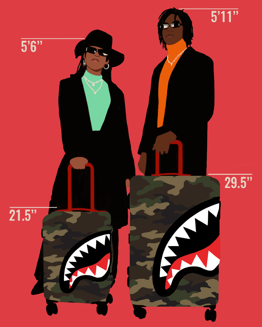 SPRAYGROUND® LUGGAGE SHARKNAUTICS (CAMO) 21.5” CARRY-ON LUGGAGE