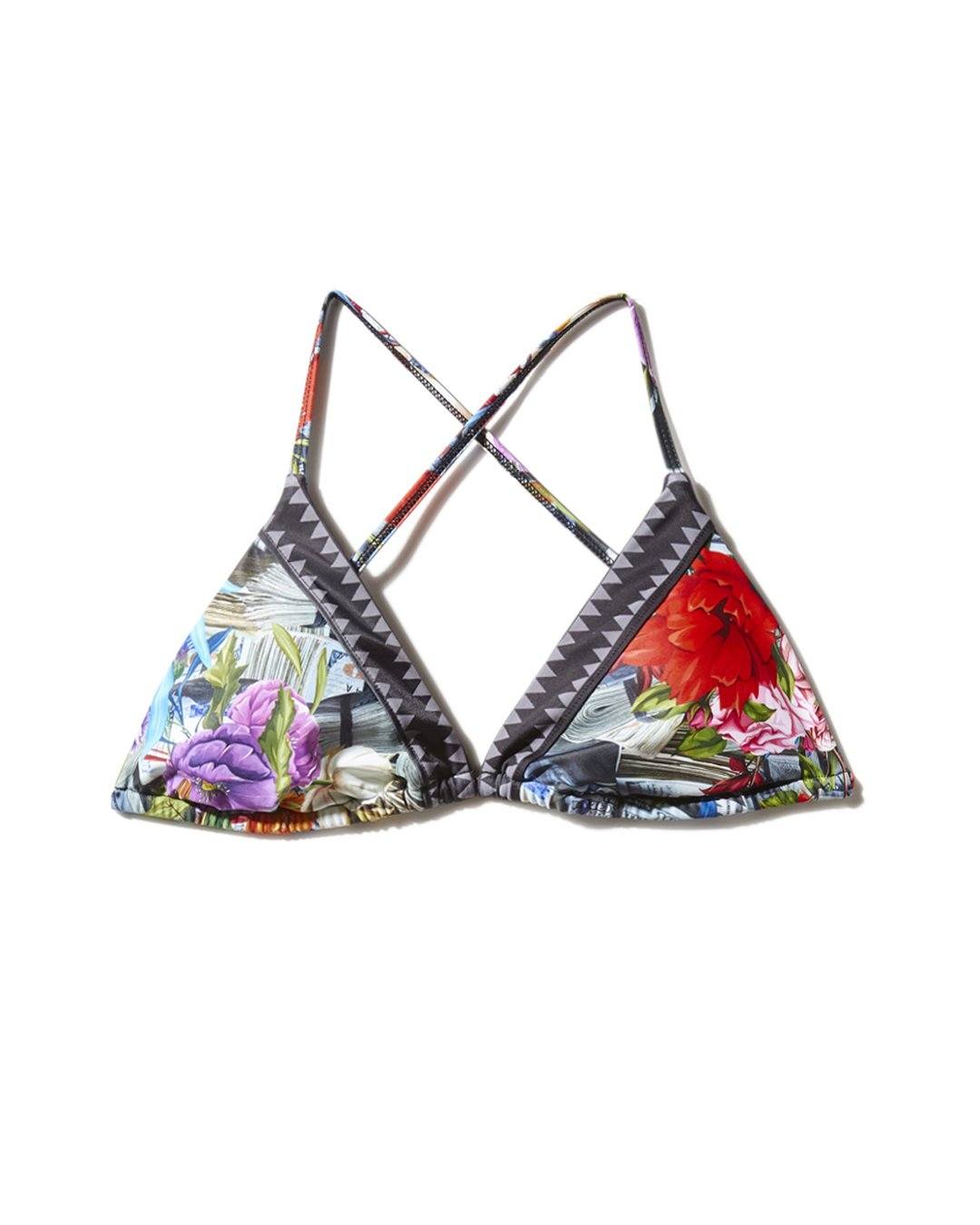 SPRAYGROUND® SWIM FLORAL MONEY BIKINI TOP