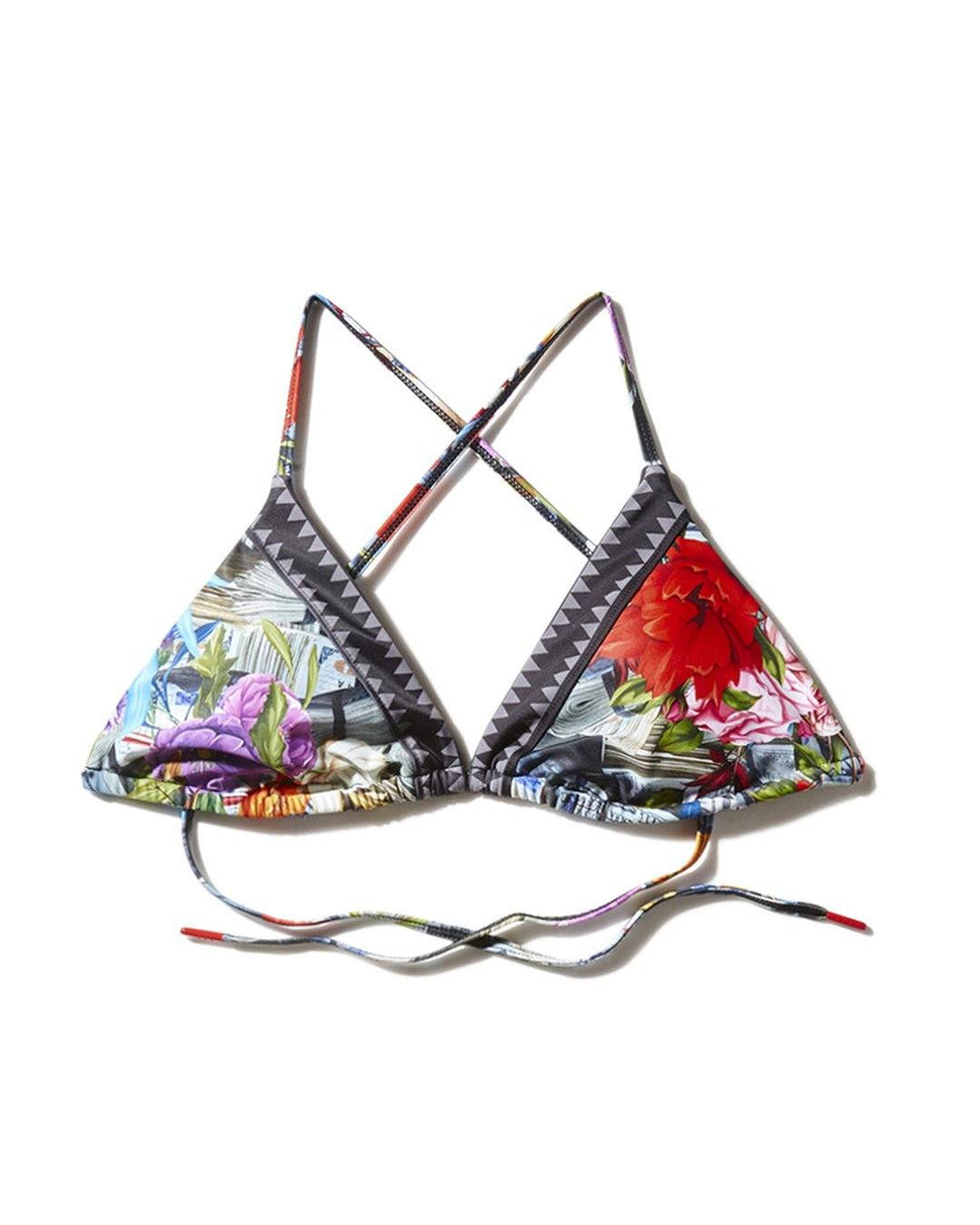 SPRAYGROUND® SWIM FLORAL MONEY BIKINI TOP