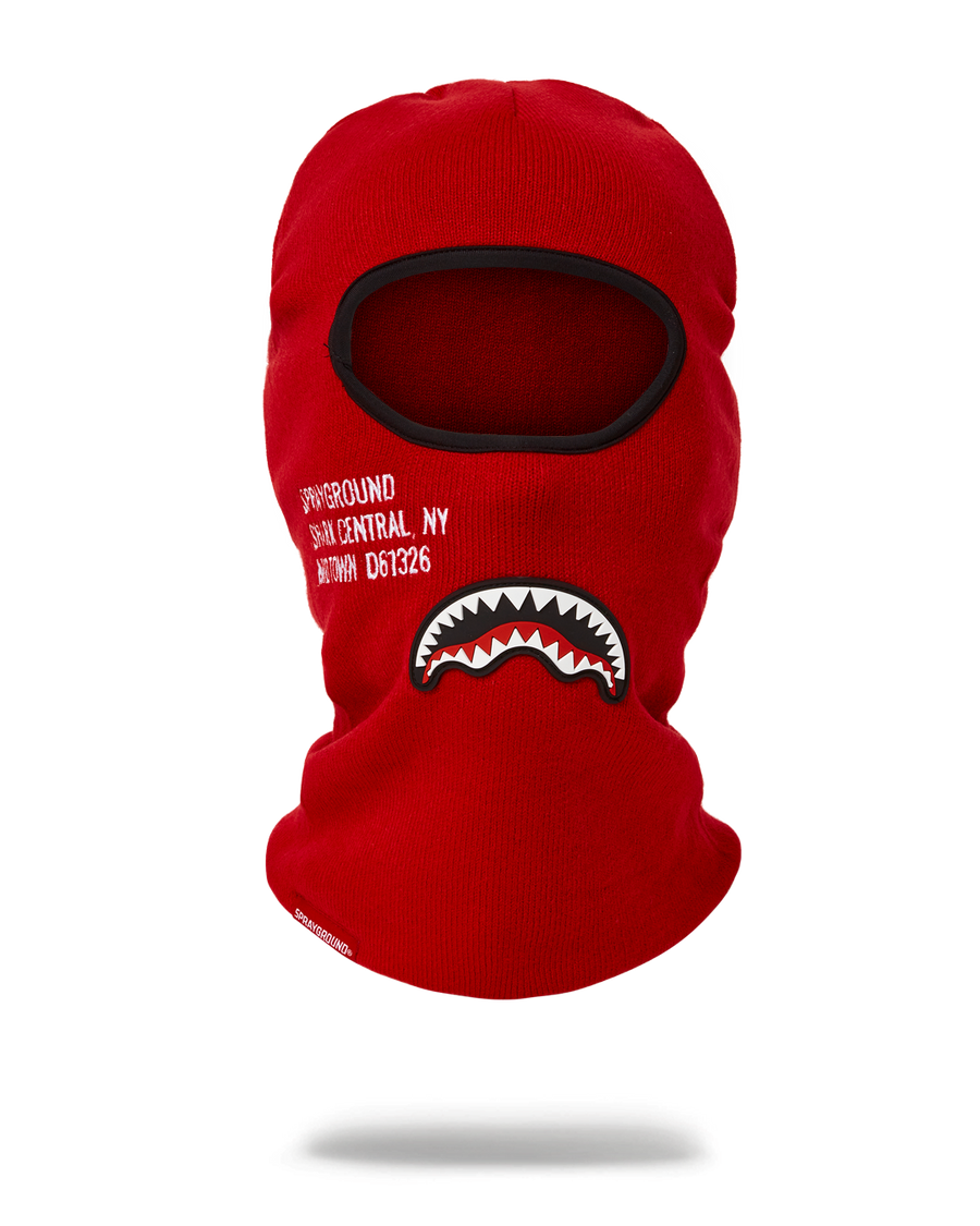 SPRAYGROUND® SKI MASK SHARK CENTRAL SKI MASK (RED)