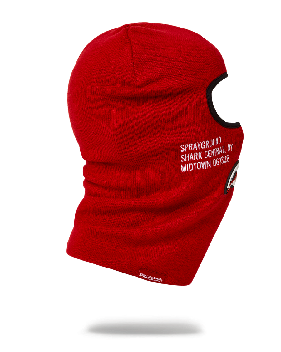 SPRAYGROUND® SKI MASK SHARK CENTRAL SKI MASK (RED)