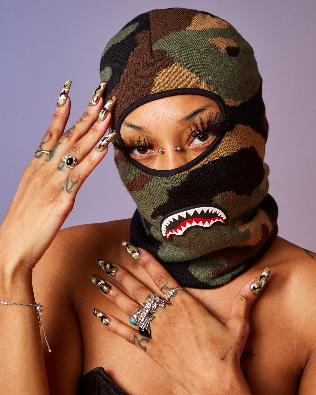 SPRAYGROUND® SKI MASK CAMO SHARK SKI MASK