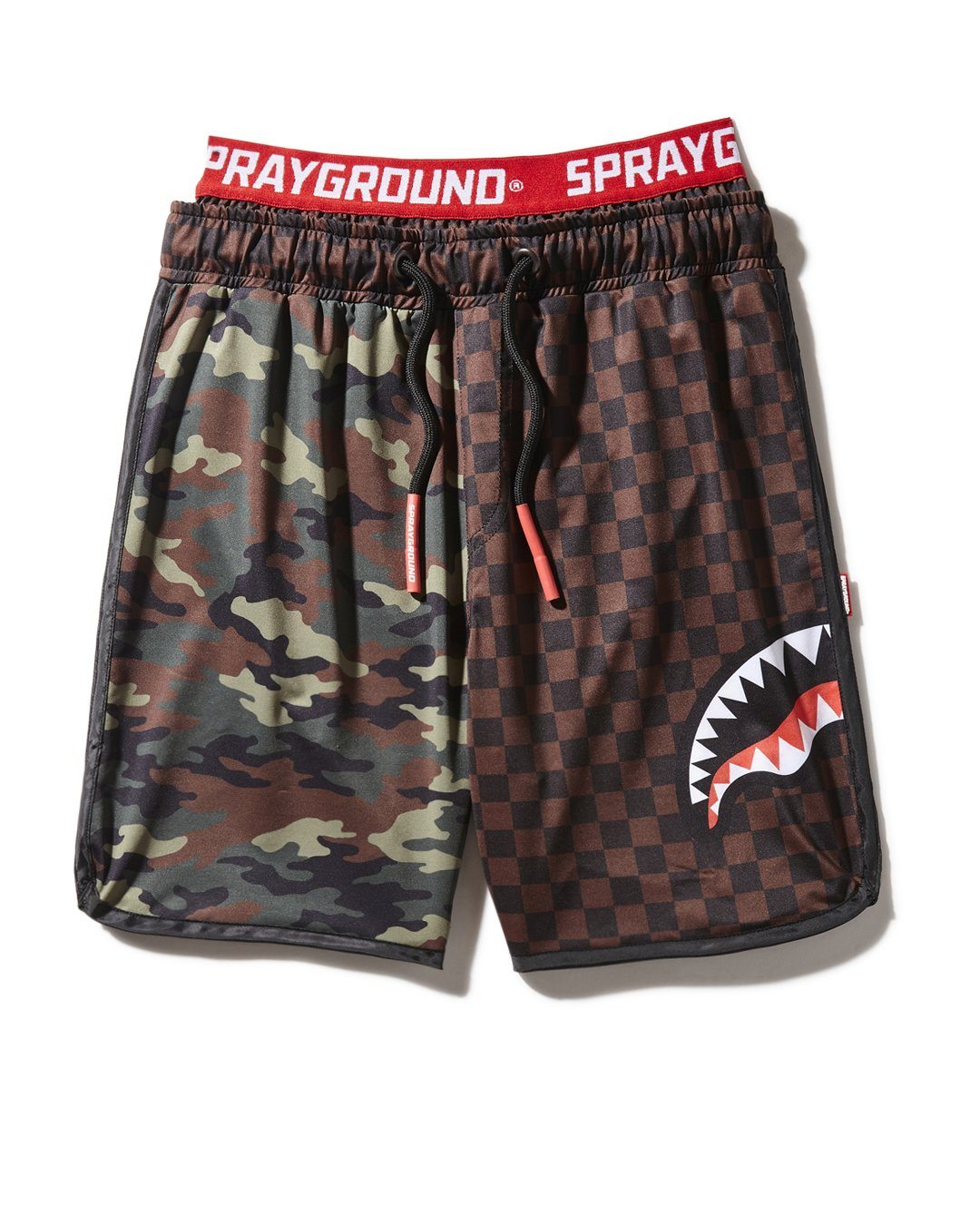 SPRAYGROUND® KIDS CHECKS CAMO SWIM TRUNKS SWIMWEAR