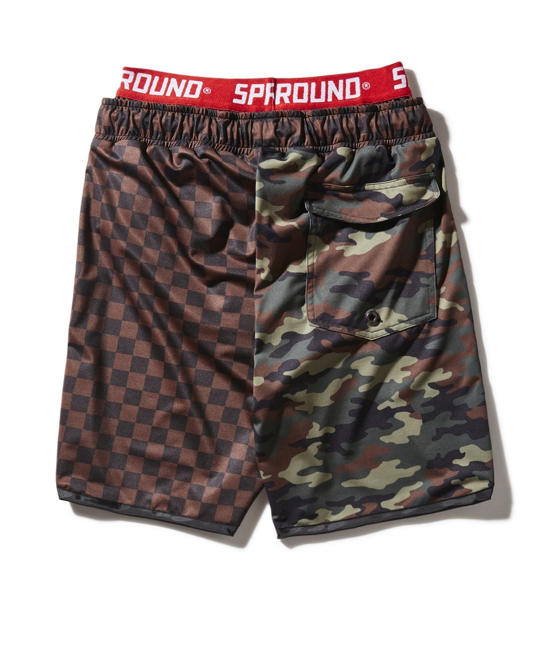 SPRAYGROUND® SWIM KIDS CHECKS & CAMO SWIM TRUNKS