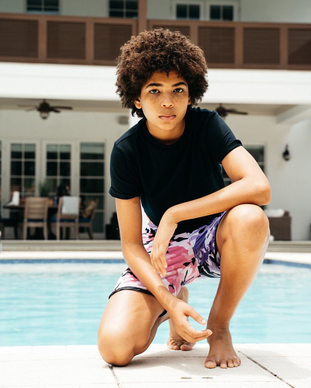 SPRAYGROUND® SWIM KIDS SPLIT CAMO SWIM TRUNKS