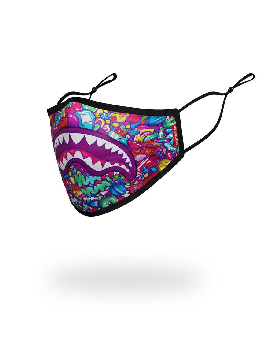 SPRAYGROUND® FASHION MASK KIDS FORM FITTING MASK: CANDY SHARK