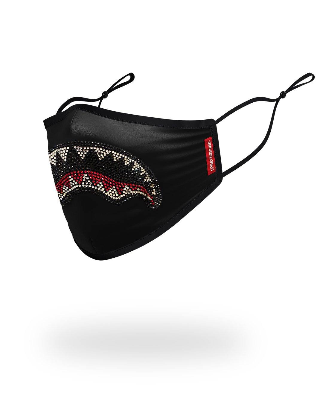 SPRAYGROUND® FASHION MASK ADULT TRINITY SHARK FORM FITTING FACE MASK