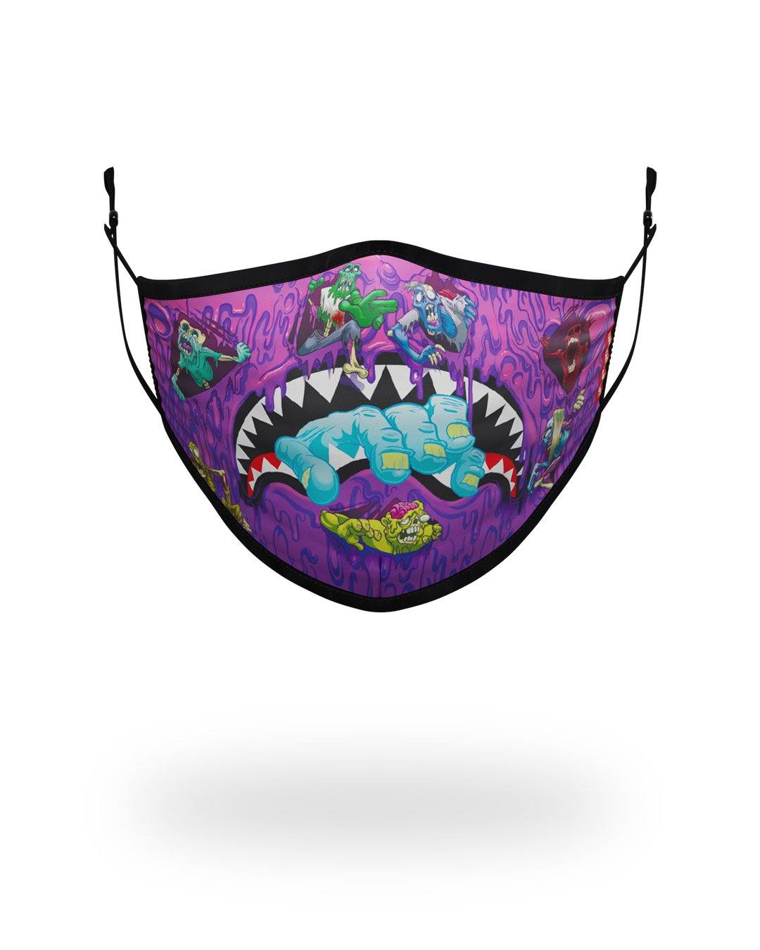 SPRAYGROUND® FASHION MASK ADULT ZOMBIE SHARK FORM FITTING FACE MASK