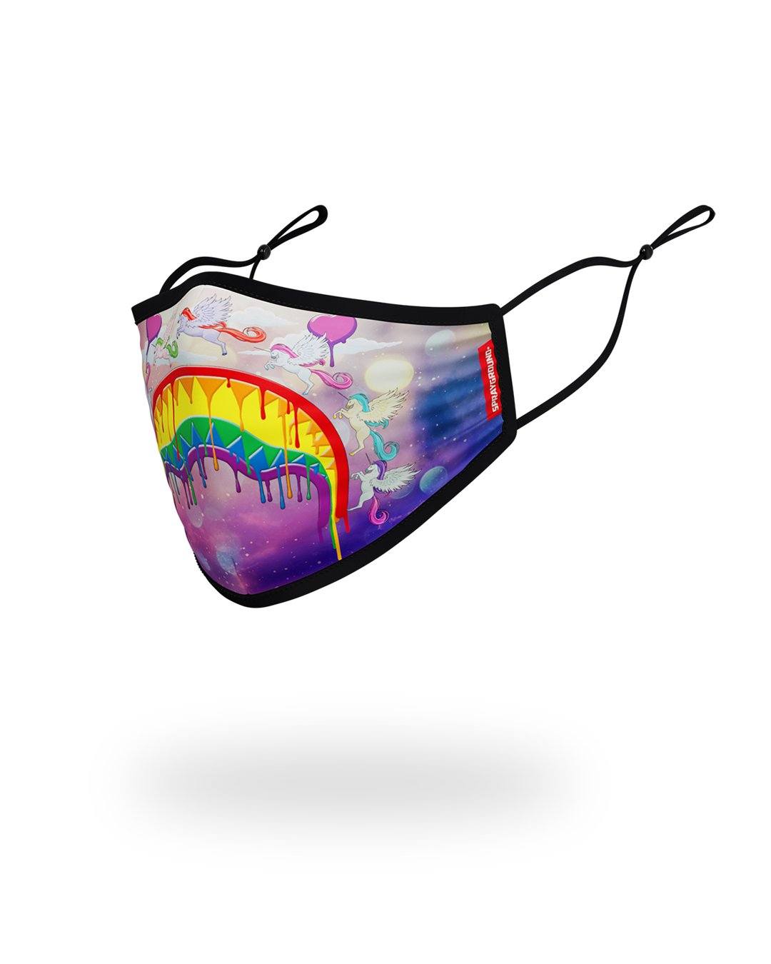 SPRAYGROUND® FASHION MASK KIDS FORM FITTING MASK: MELT THE RAINBOW