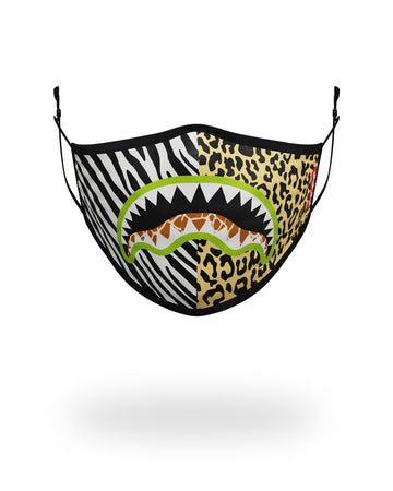 SPRAYGROUND® FASHION MASK ADULT SAFARI SHARK FORM FITTING FACE MASK