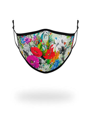 SPRAYGROUND® FASHION MASK ADULT FLORAL MONEY FORM FITTING FACE MASK