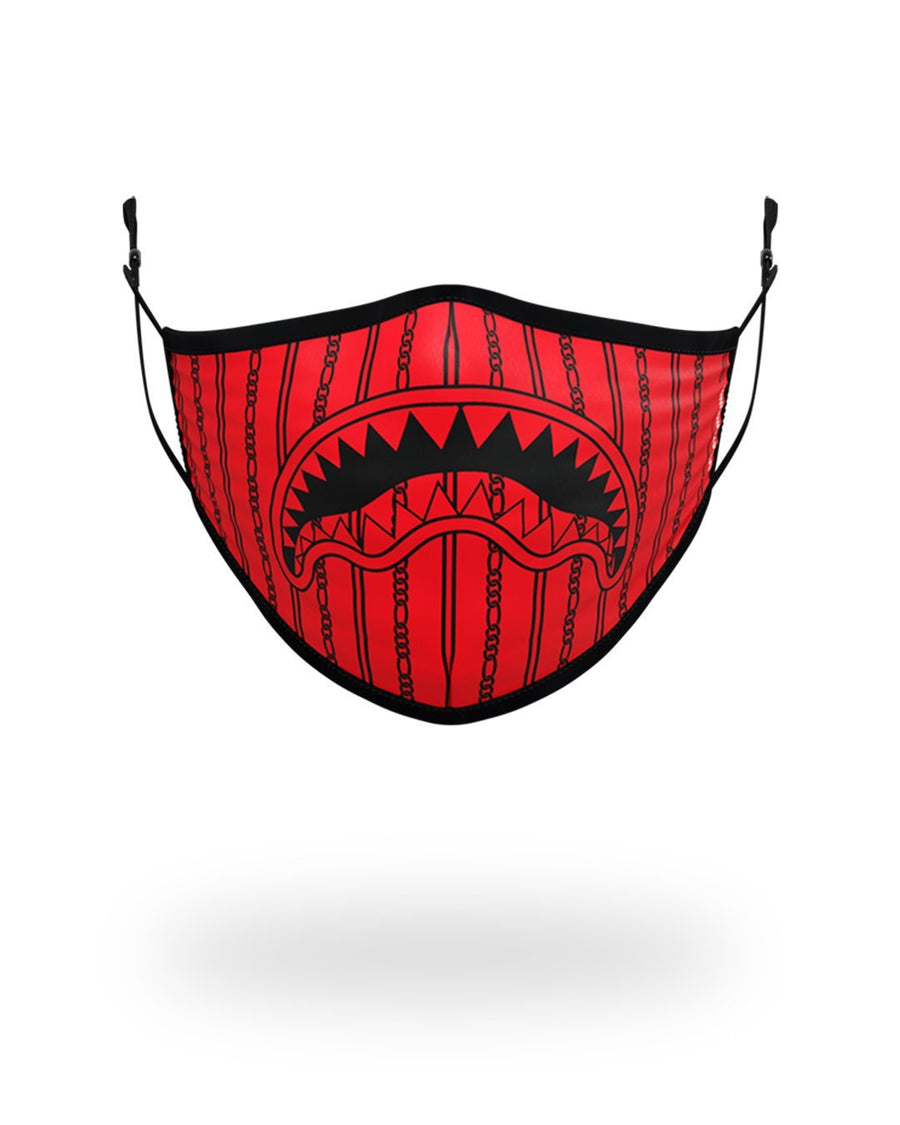 SPRAYGROUND® FASHION MASK ADULT REVERSE SHARKS IN PARIS (RED) FORM FITTING FACE MASK