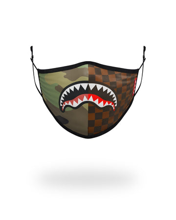 SPRAYGROUND® FASHION MASK KIDS FORM FITTING MASK: CHECKS & CAMO