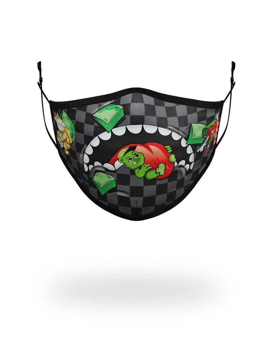 SPRAYGROUND® FASHION MASK ADULT SHARK SQUAD FORM FITTING FACE MASK