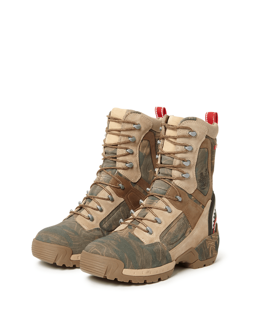 SPRAYGROUND® FOOTWEAR CAMO TERRAIN FUERZA COBRA PARATROOPER BOOTS - MADE IN COLOMBIA NUMBERED 1/280 PAIRS