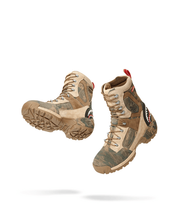 SPRAYGROUND® FOOTWEAR CAMO TERRAIN FUERZA COBRA PARATROOPER BOOTS - MADE IN COLOMBIA NUMBERED 1/280 PAIRS