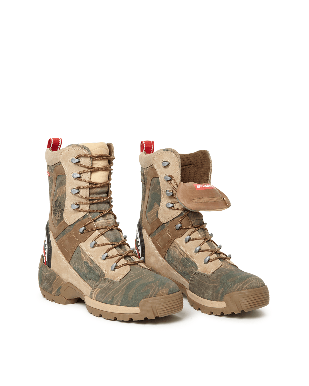 SPRAYGROUND® FOOTWEAR CAMO TERRAIN FUERZA COBRA PARATROOPER BOOTS - MADE IN COLOMBIA NUMBERED 1/280 PAIRS