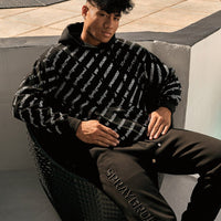 SPRAYGROUND® APPAREL SG LOGO REPEAT HOODIE PULLOVER BLACK