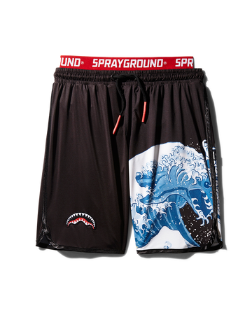 SPRAYGROUND® SWIM DRAGON WAVE CORTO SWIM TRUNKS (BLACK)