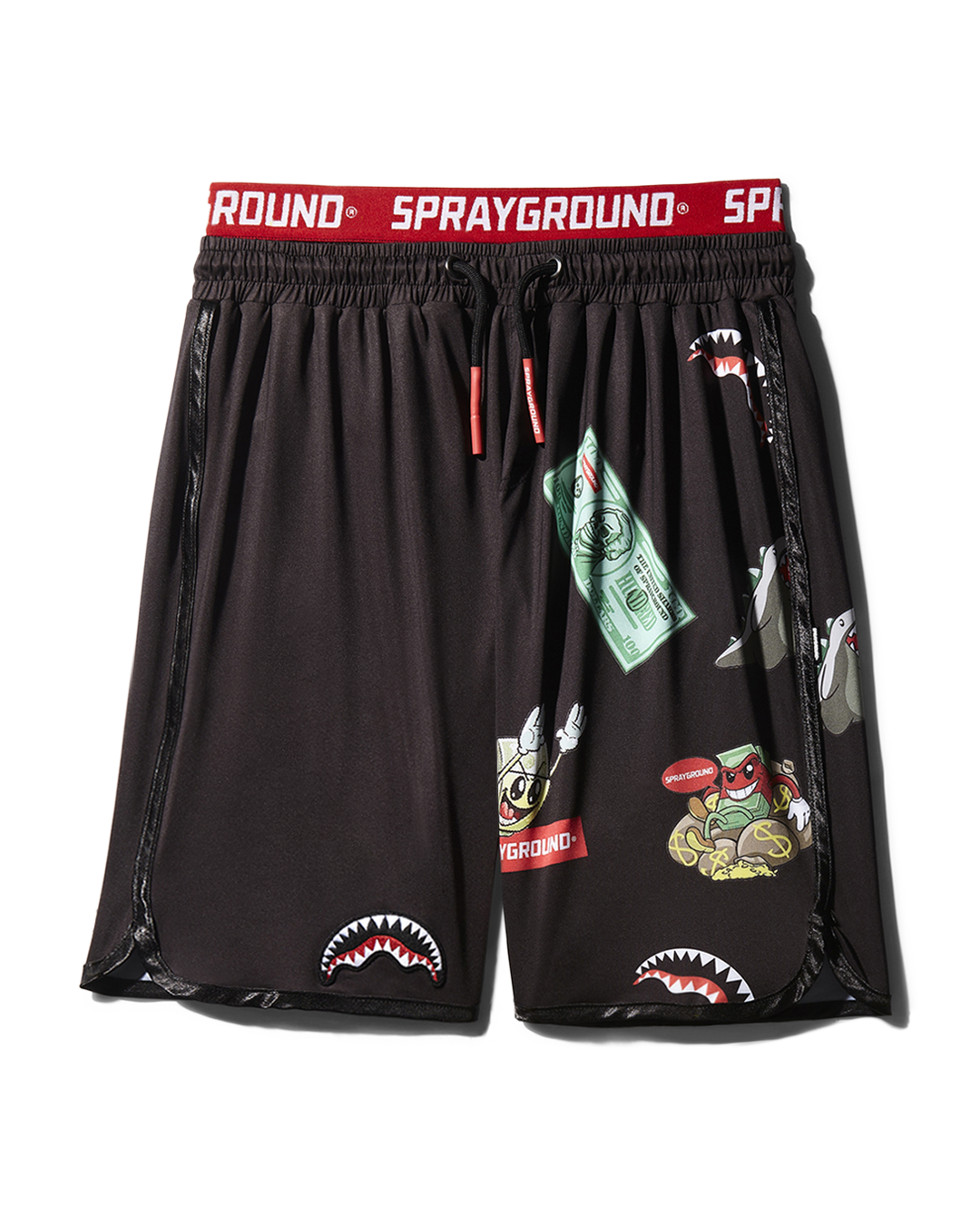 SPRAYGROUND® SWIM PATCH ALL-IN CORTO SWIM TRUNKS (BLACK)