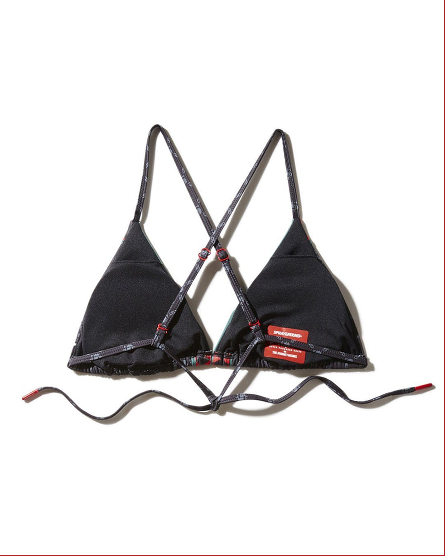 SPRAYGROUND® SWIM MIDNIGHT MONEYGRAM BIKINI TOP