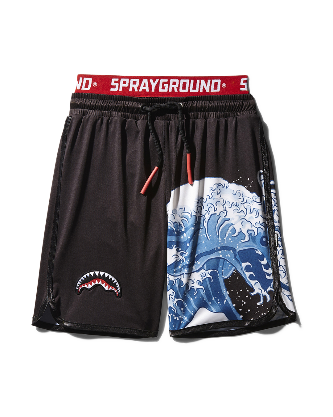 SPRAYGROUND® SWIM KIDS JAPAN WAVE SWIM TRUNKS (BLACK)