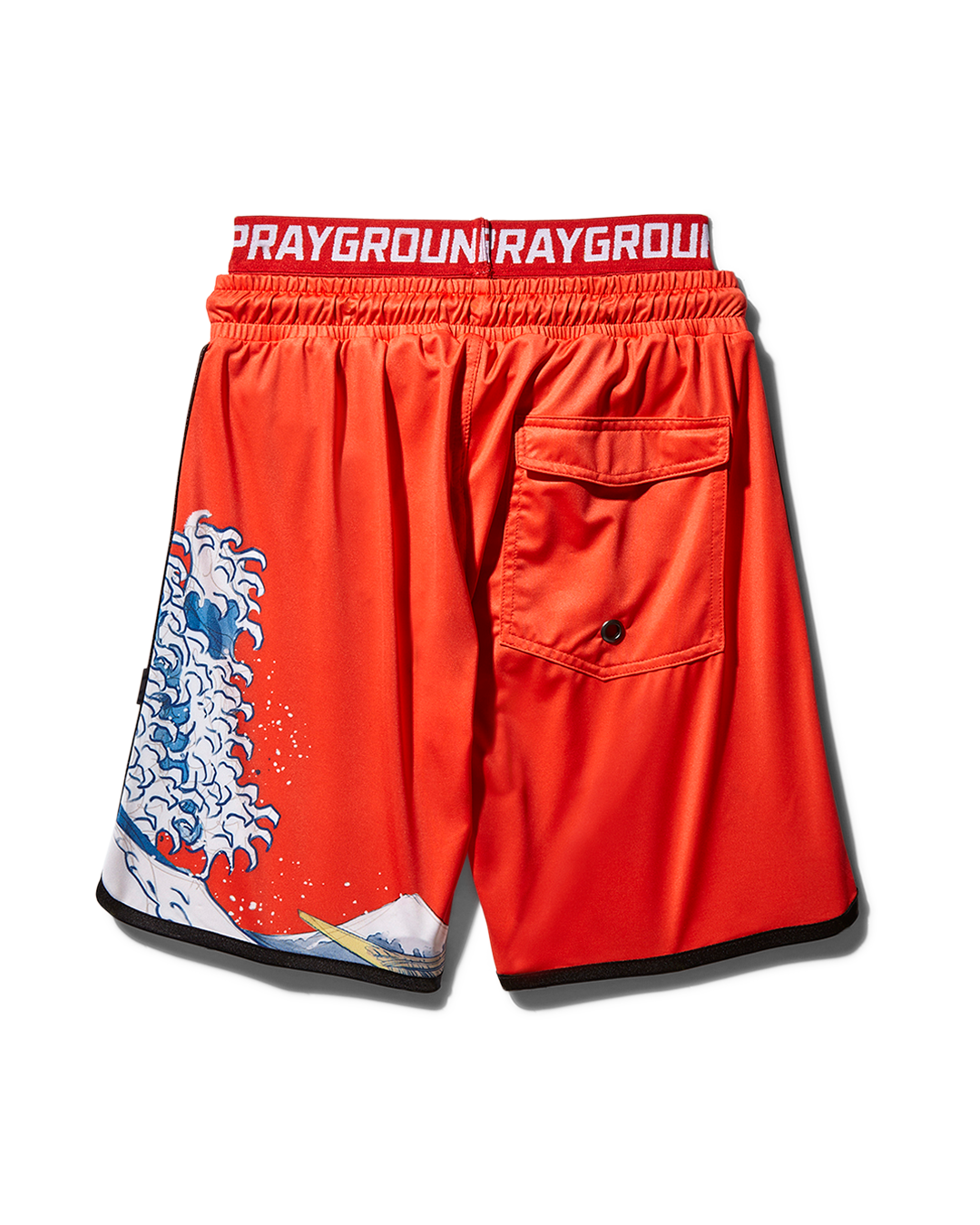 SPRAYGROUND® SWIM KIDS JAPAN WAVE SWIM TRUNKS (RED)