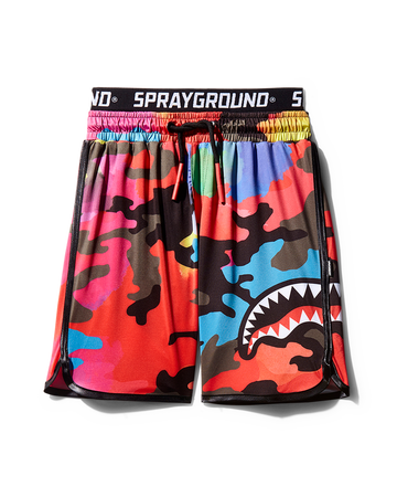 SPRAYGROUND® SWIM KIDS CAMOBURST SWIM TRUNKS