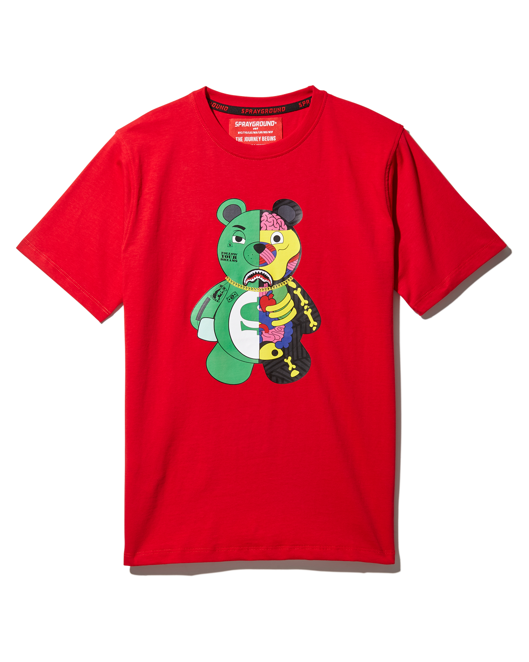 SPRAYGROUND® APPAREL YOUTH ANATOMY BEAR T-SHIRT RED