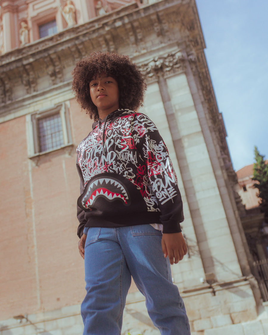 SPRAYGROUND® APPAREL YOUTH VANDAL HOODY BLACK