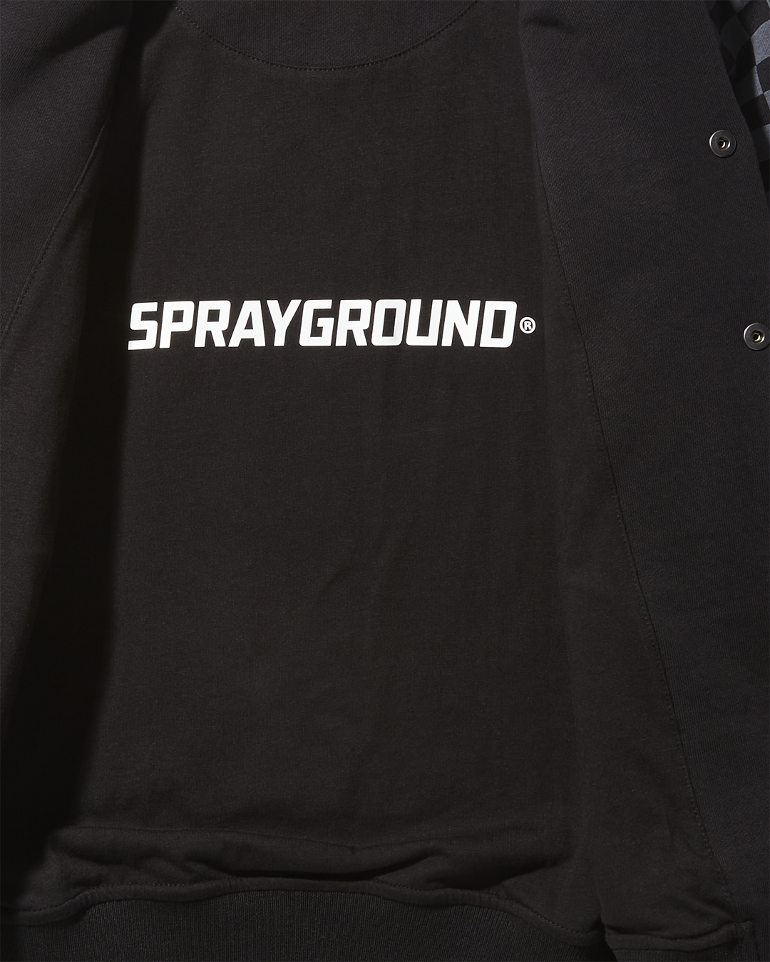 SPRAYGROUND® APPAREL YOUTH CHECKERED GREY VARSITY JACKET
