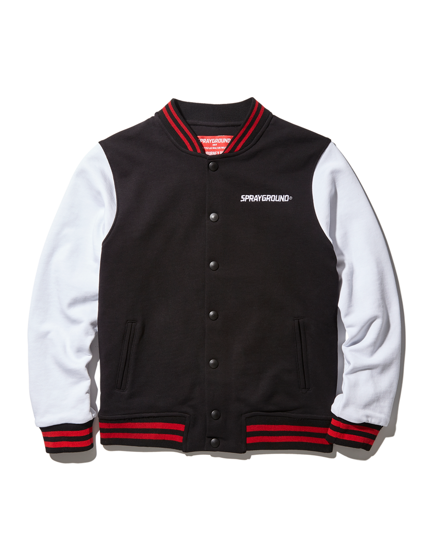 SPRAYGROUND® APPAREL YOUTH BLACK N WHITE VARSITY