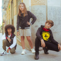 SPRAYGROUND® APPAREL YOUTH BLACK N WHITE VARSITY